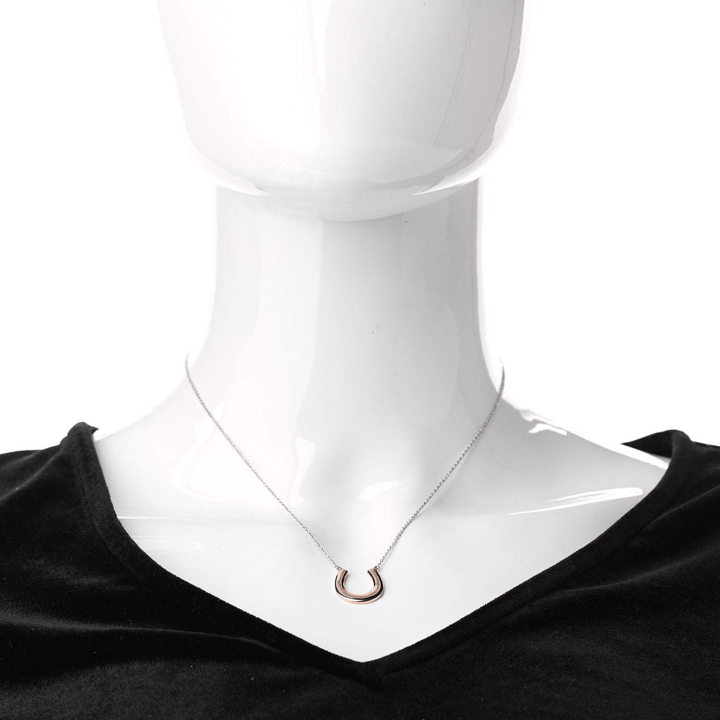 Sterling Silver Rubedo 1837 Horseshoe Pendant Necklace