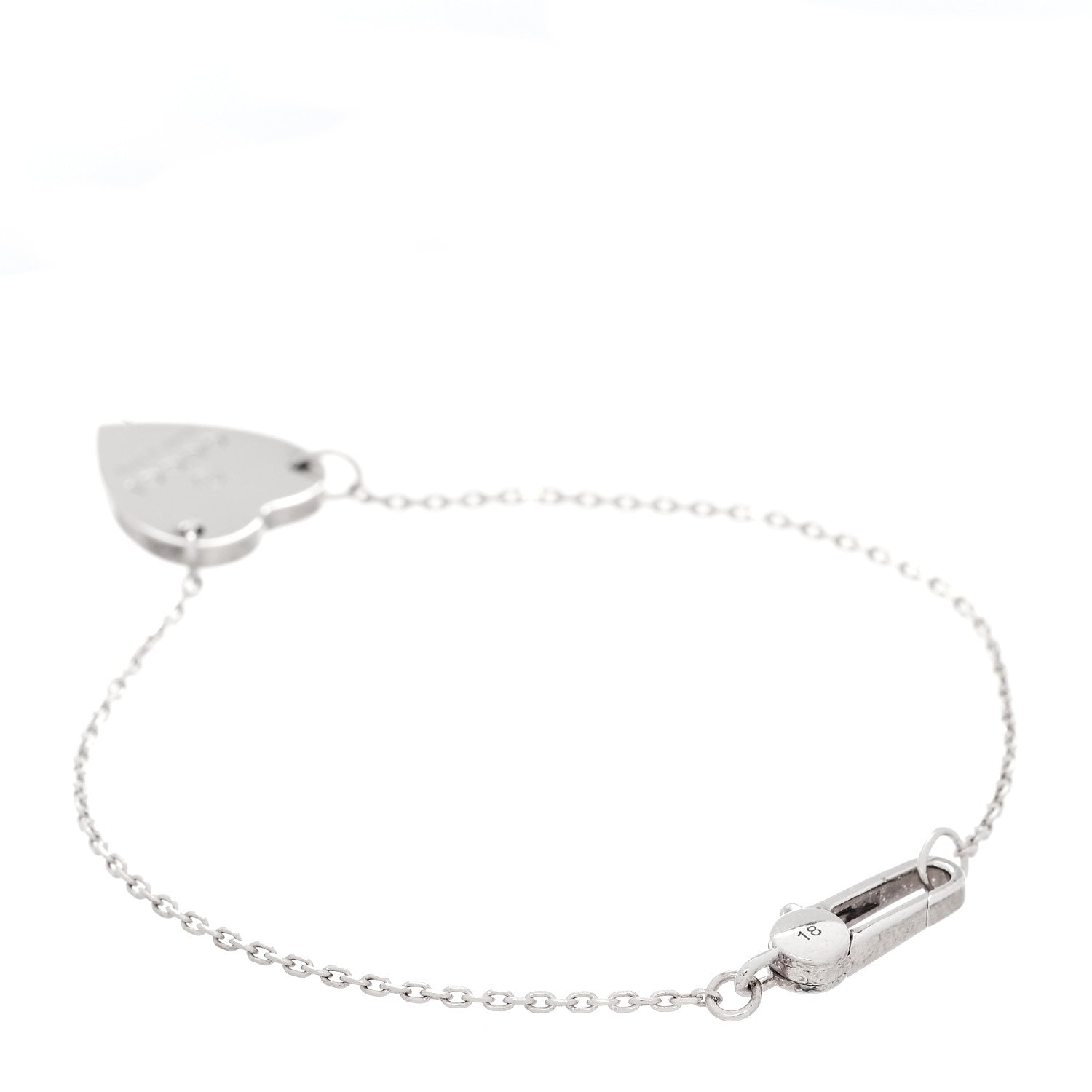 Gucci Sterling Silver Trademark Heart Bracelet 3 of 5