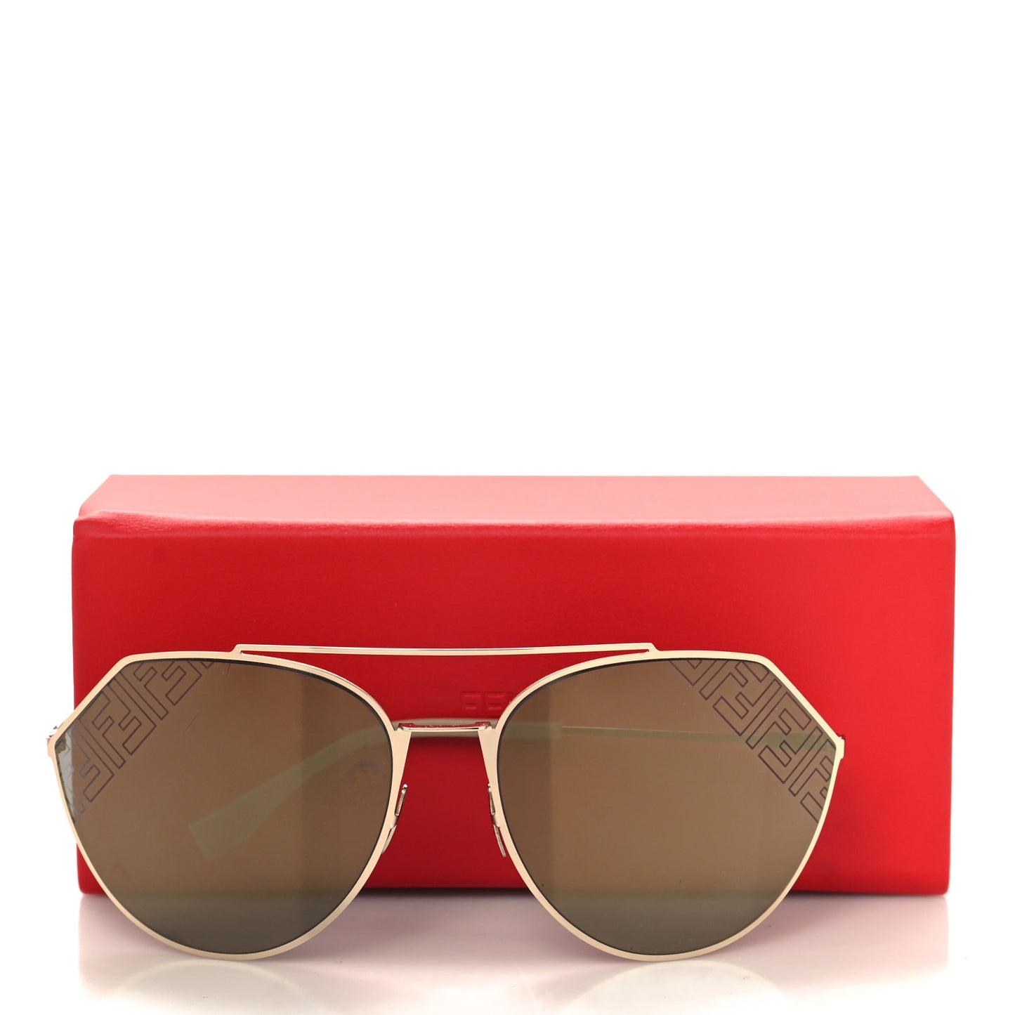 Metal Aviator Sunglasses FFM0074 Gold