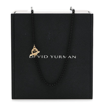 David Yurman Stainless Steel 14K Yellow Gold Acrylic Bel Aire Chain Necklace Black 7 of 7