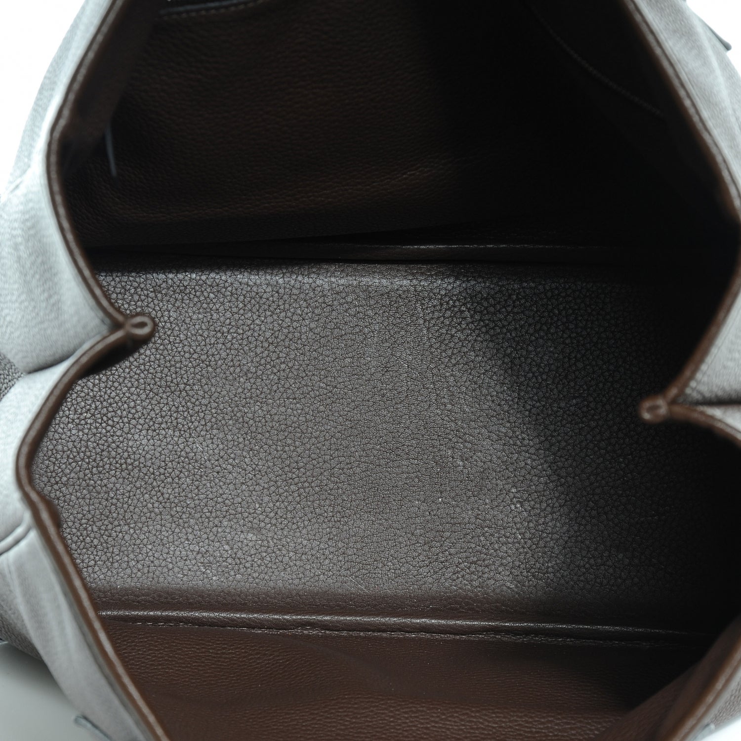 Hermes Taurillon Clemence Victoria II Cabas 32 Chocolate 6 of 6