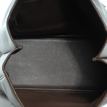 Hermes Taurillon Clemence Victoria II Cabas 32 Chocolate 6 of 6