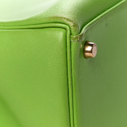 Hermes Veau Gulliver Kelly Retourne 32 Vert Cru 13 of 25