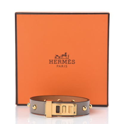 Hermes Swift Mini Dog Clous Ronds Bracelet T2 Gris Asphalte 5 of 5
