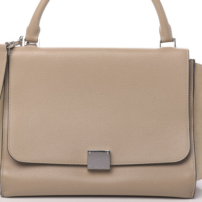 Celine Drummed Calfskin Suede Medium Trapeze Dune 13 of 15