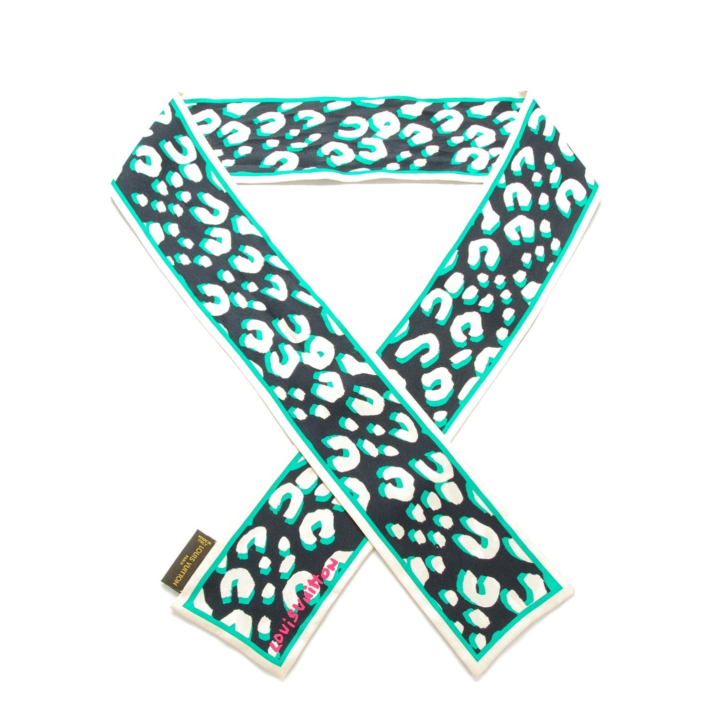 Silk Leopard Bandeau Blue Infini