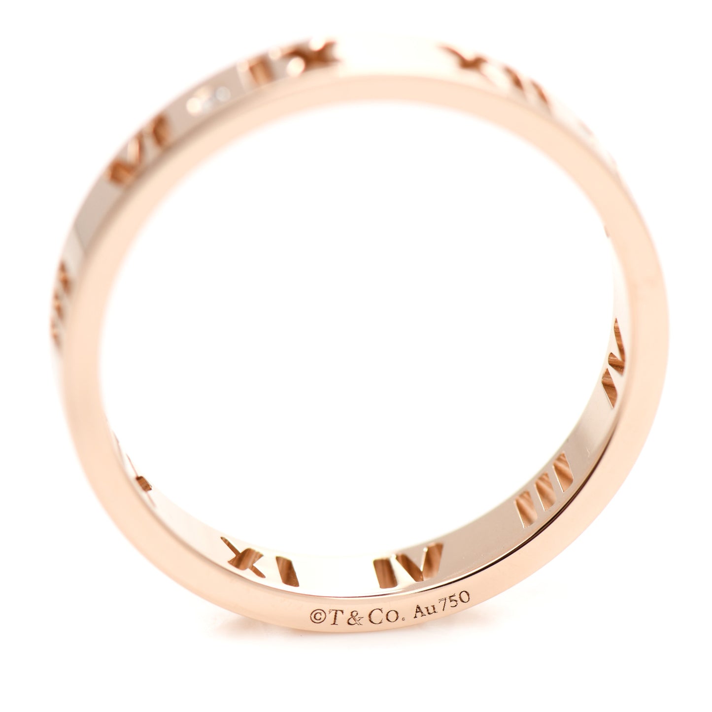 18K Rose Gold Diamond Atlas Pierced Ring 57 8