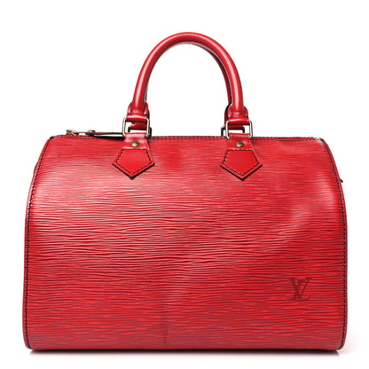 Louis Vuitton Epi Speedy 25 Castillan Red 1 of 14