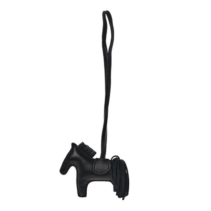 Hermes Milo Lambskin Grigri Rodeo Horse Bag Charm PM So Black 1 of 3