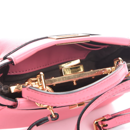 Fendi Shiny Nappa Micro Peekaboo Iconic Satchel Rosa Fluo 7 of 9