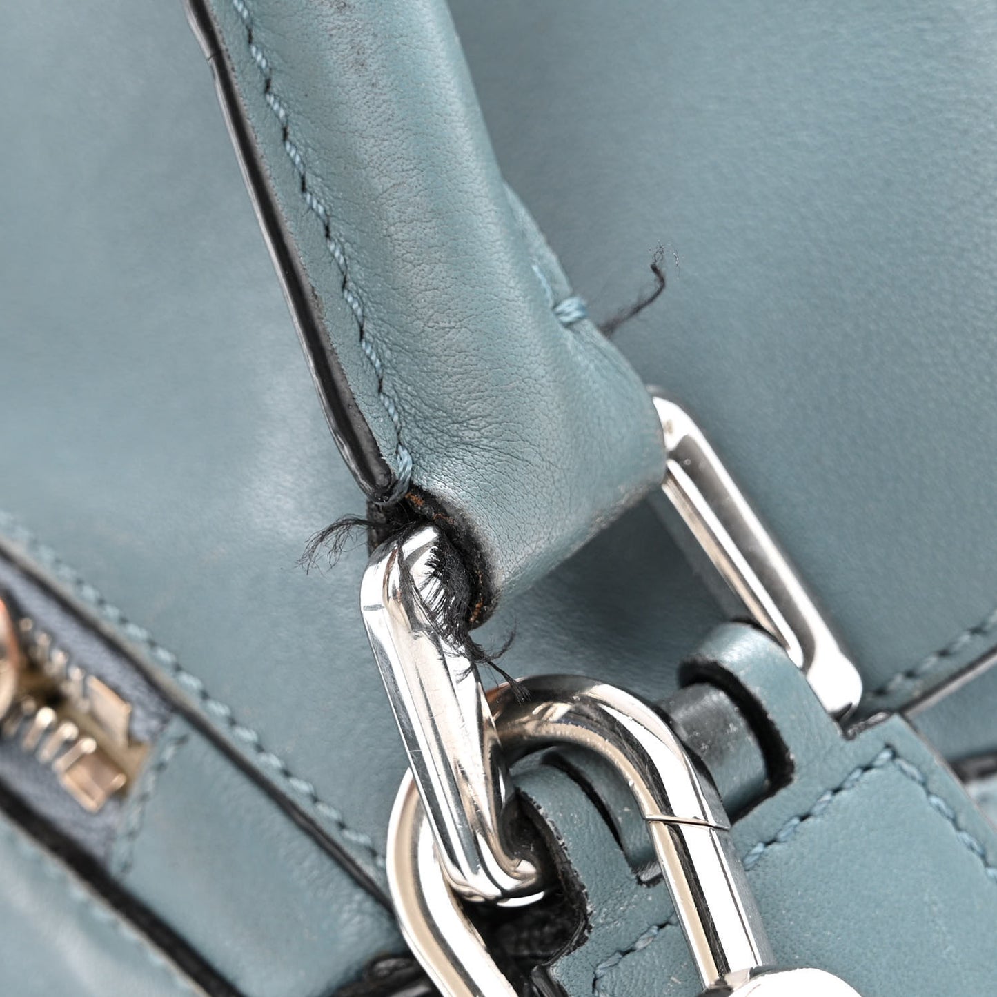 Calfskin Small Puzzle Bag Stone Blue