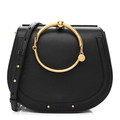 Chloe Calfskin Suede Medium Nile Bracelet Bag Black 1 of 14