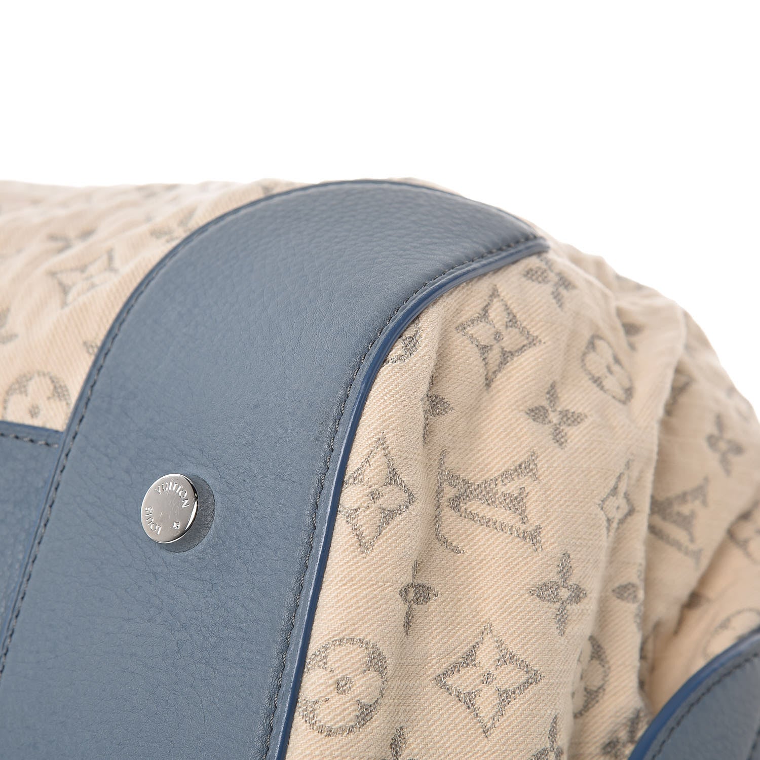 Louis Vuitton Denim Speedy Round GM Blue 9 of 14