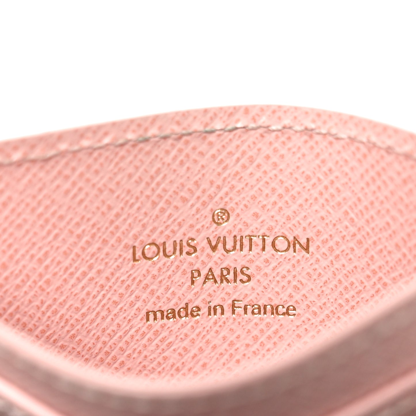 Monogram LV Charms Card Holder Rose Ballerine