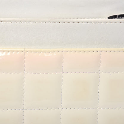 Chanel Patent Square Quilted Small Flap White Black 10 of 12