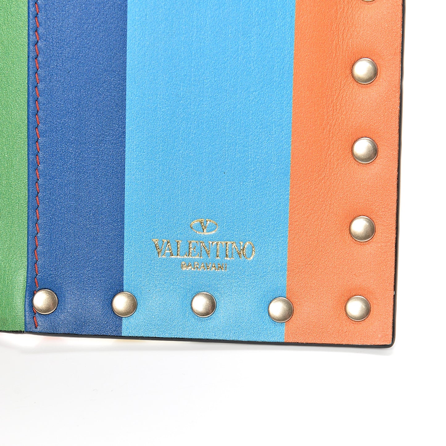 Vitello 1973 Rockstud Wristlet Wallet Multicolor