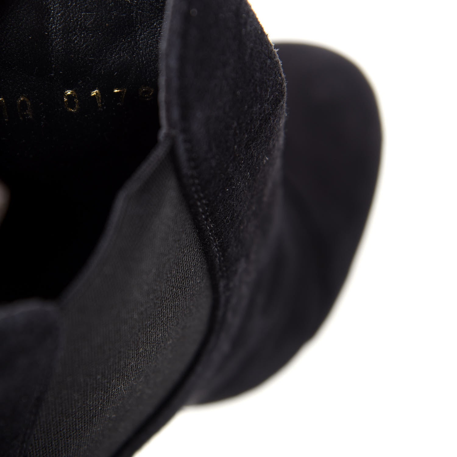 Louis Vuitton Suede Monogram Uniformes Cap Toe Chelsea 80mm Ankle Boots 35 Black 9 of 9