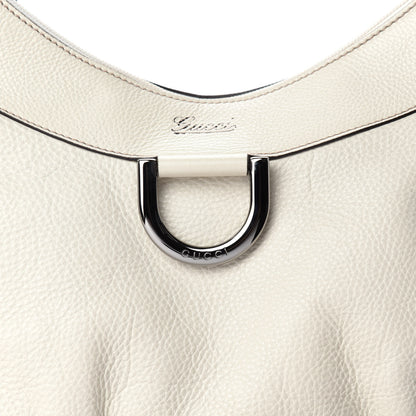 Gucci Calfskin Large D Gold Ring Hobo Off White 10 of 10