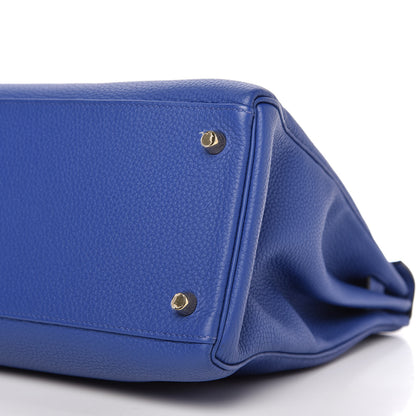 Hermes Togo Kelly Retourne 35 Bleu Electrique 7 of 11