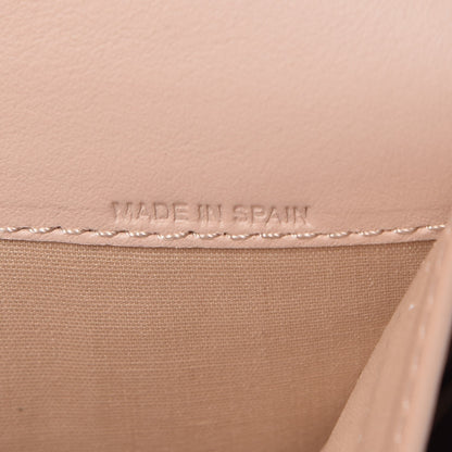 Chloe Calfskin Suede Circle C Long Wallet Cement Pink 9 of 10
