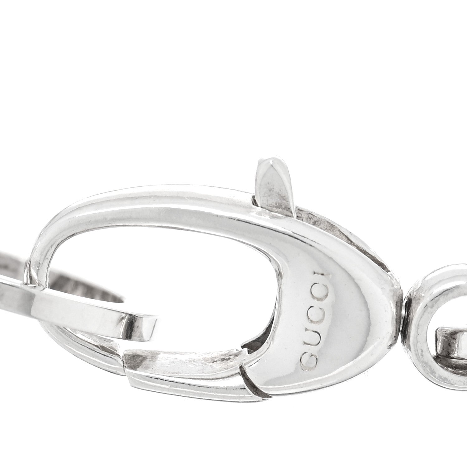 Gucci Sterling Silver Link Round Charm Bracelet 3 of 3