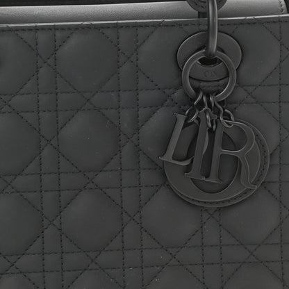 Christian Dior Ultra Matte Calfskin Cannage Medium Lady Dior Black 8 of 10