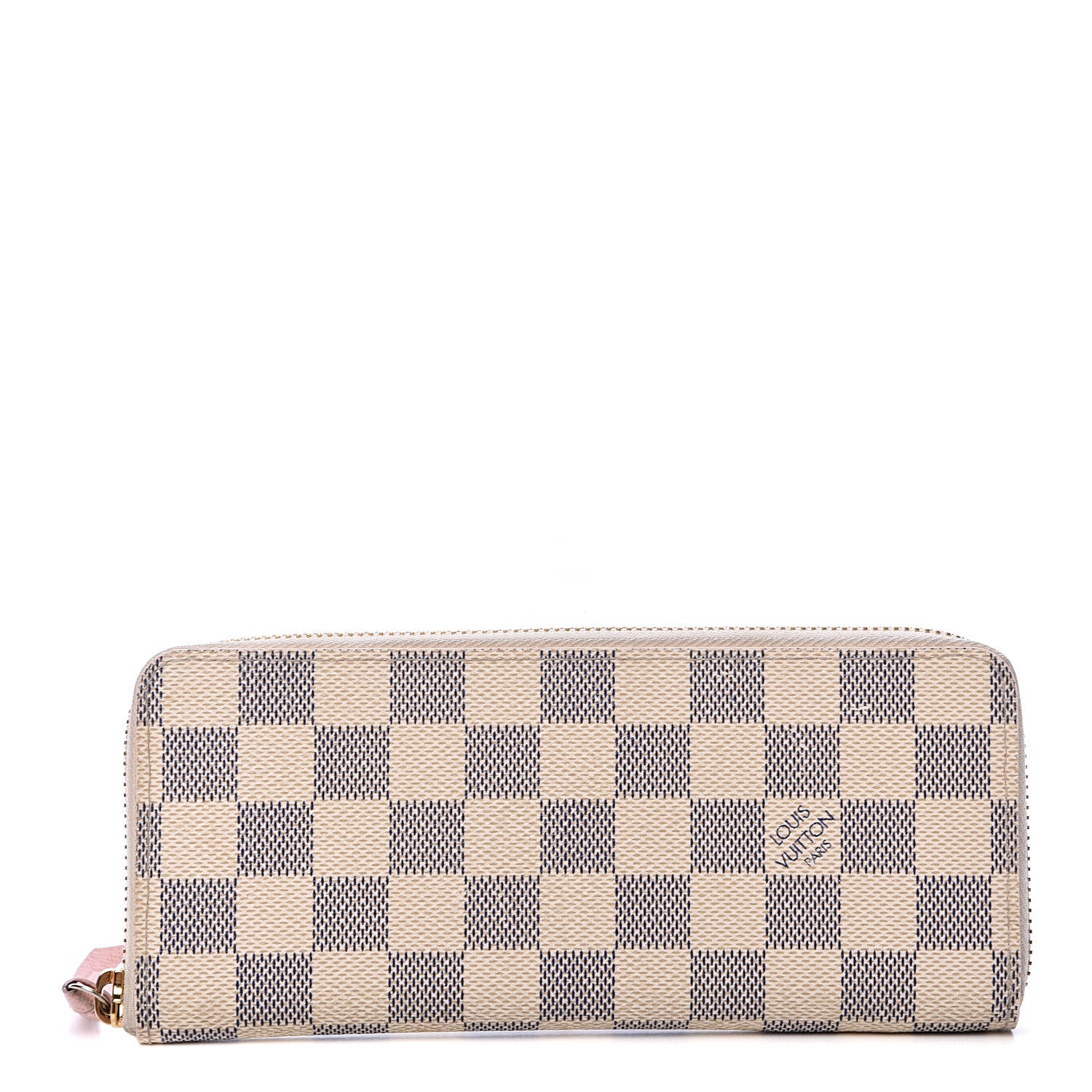 Louis Vuitton Damier Azur Clemence Wallet Rose Ballerine 1 of 10