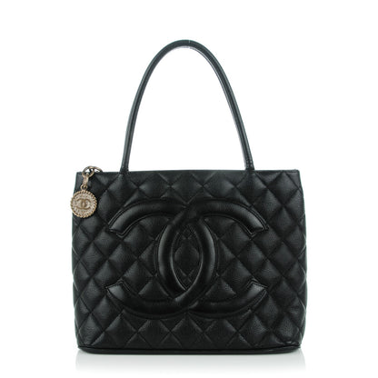 Chanel Caviar Quilted Medallion Tote Black 1 of 7