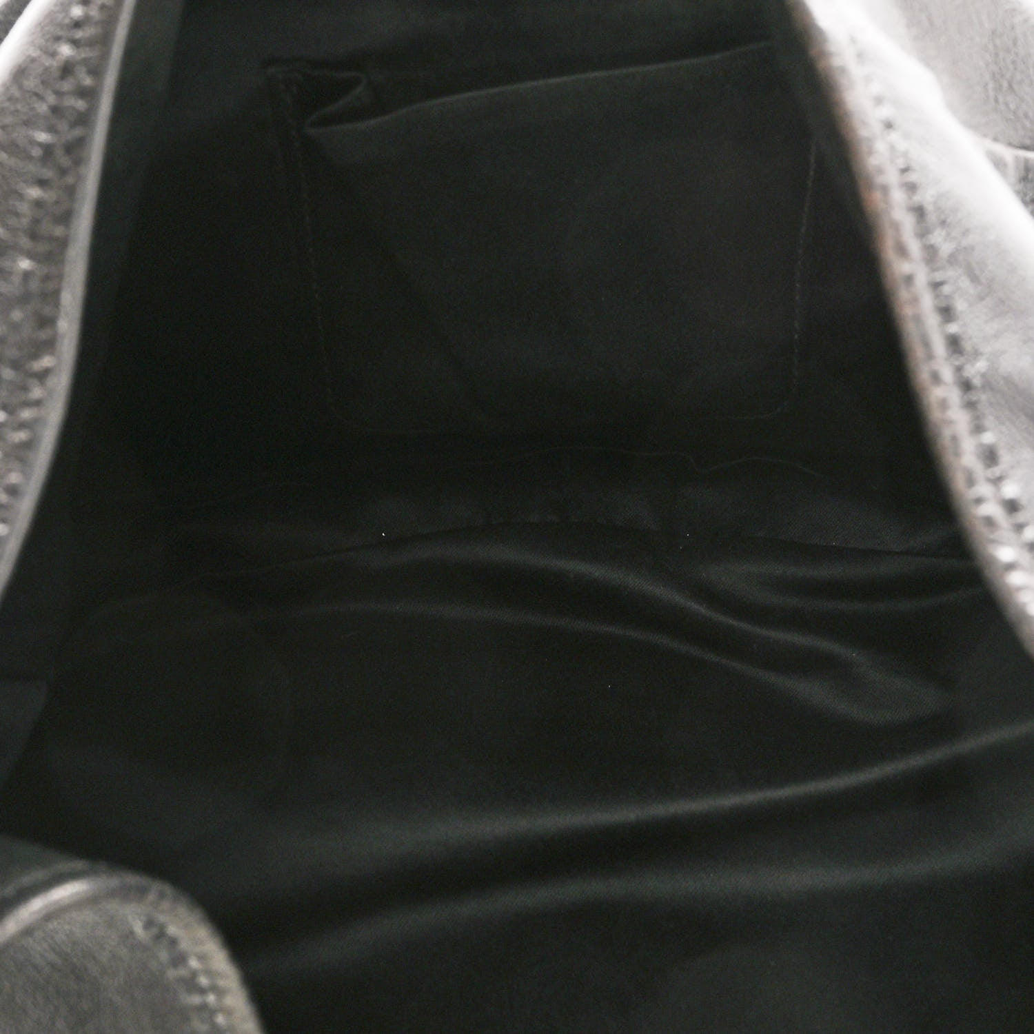 Saint Laurent Calfskin Horn Studded Logo Mombasa Hobo Black 4 of 9