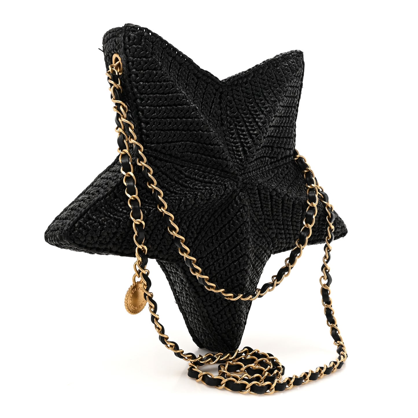 Raffia Star Coco Beach Bag Black