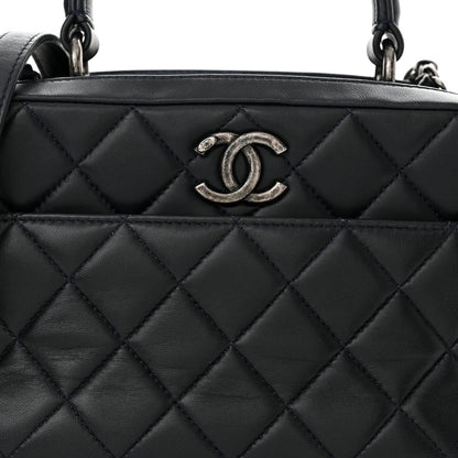 Chanel Lambskin Quilted Medium Trendy CC Bowling Bag Navy 9 of 12