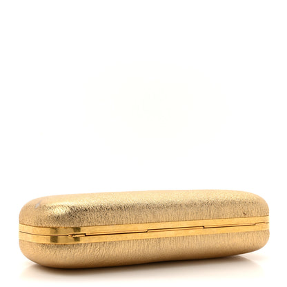 Alexander McQueen Nappa Metallic Twin Skull Box Clutch Gold 4 of 11