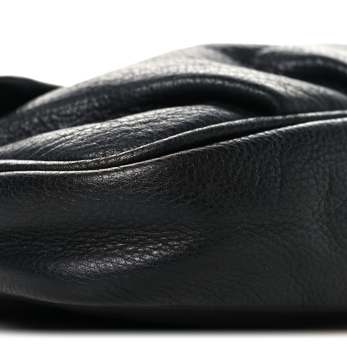 Vitello Flamingo Fendista Pouchette Crossbody Black