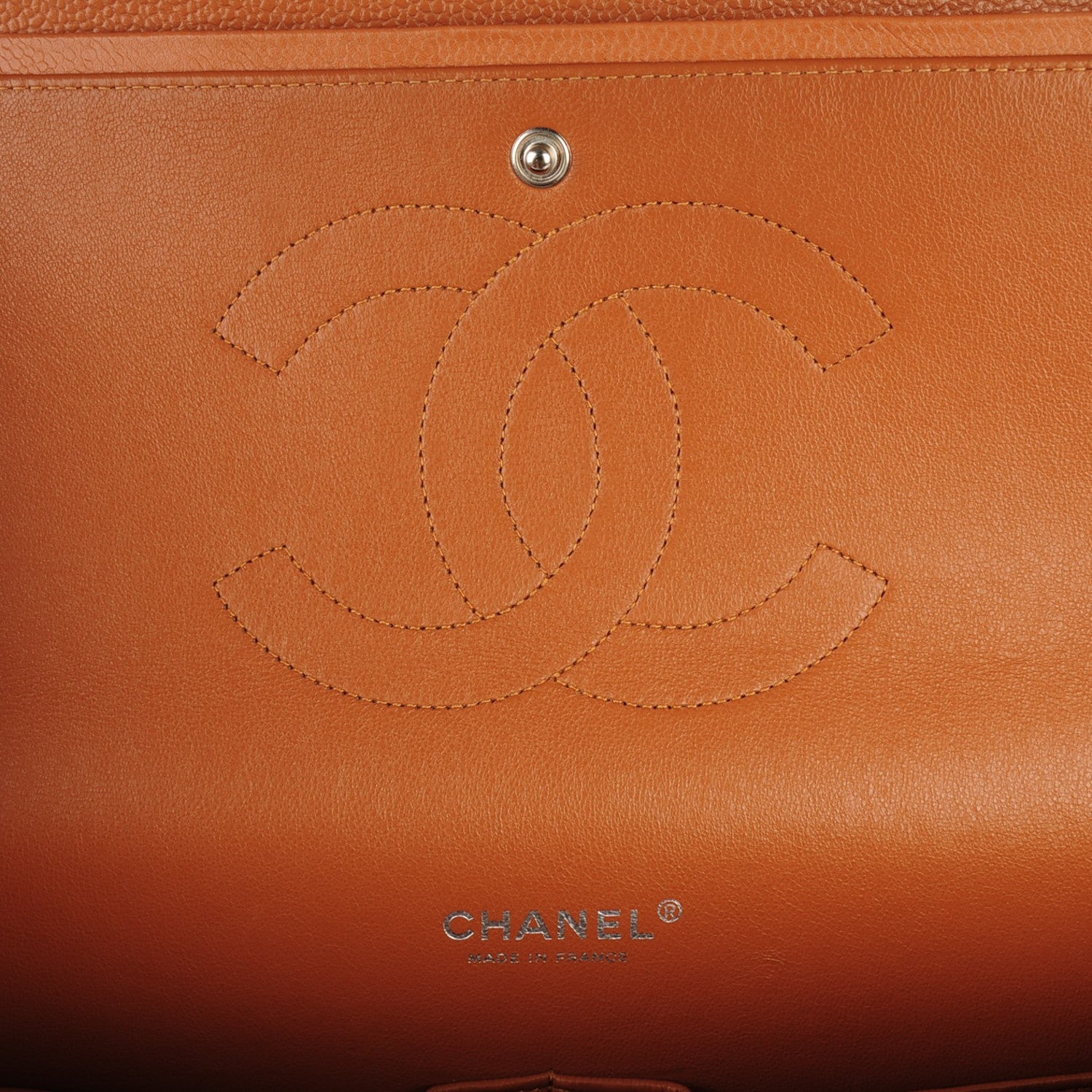 Chanel Caviar Quilted Maxi Double Flap Light Brown 5 of 7