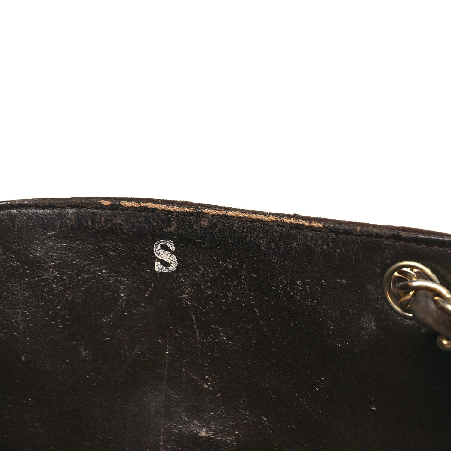 Chanel Suede Quilted CC Shoulder Bag Brown 11 of 12