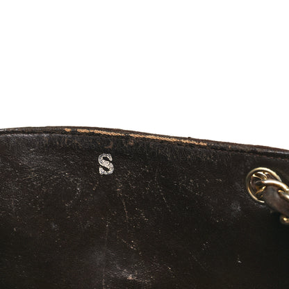 Chanel Suede Quilted CC Shoulder Bag Brown 11 of 12