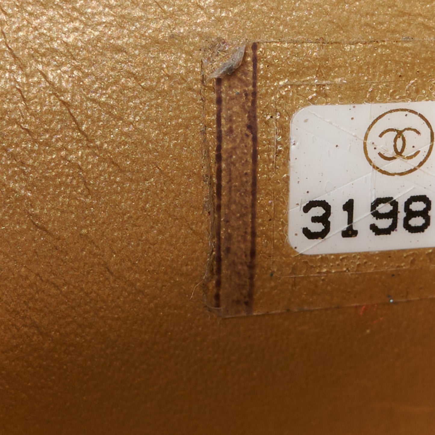 Lambskin Quilted Pearl Crush Small Vanity Case With Chain Black