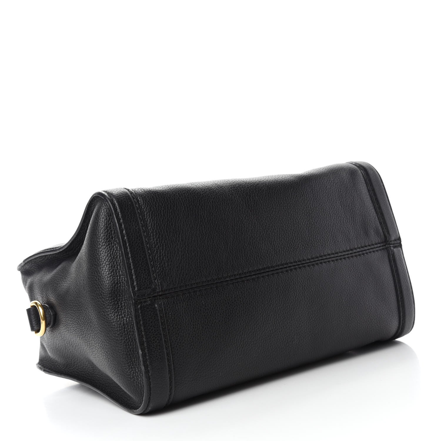Alexander McQueen Pebbled Calfskin Small Skull Padlock Zip Around Tote Black 4 of 10