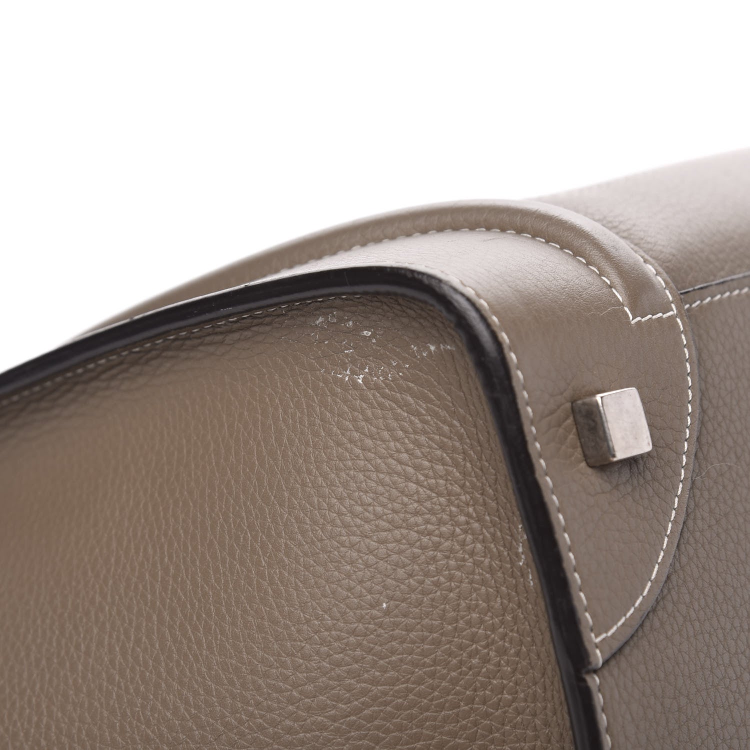 Celine Drummed Calfskin Mini Luggage Souris 12 of 16