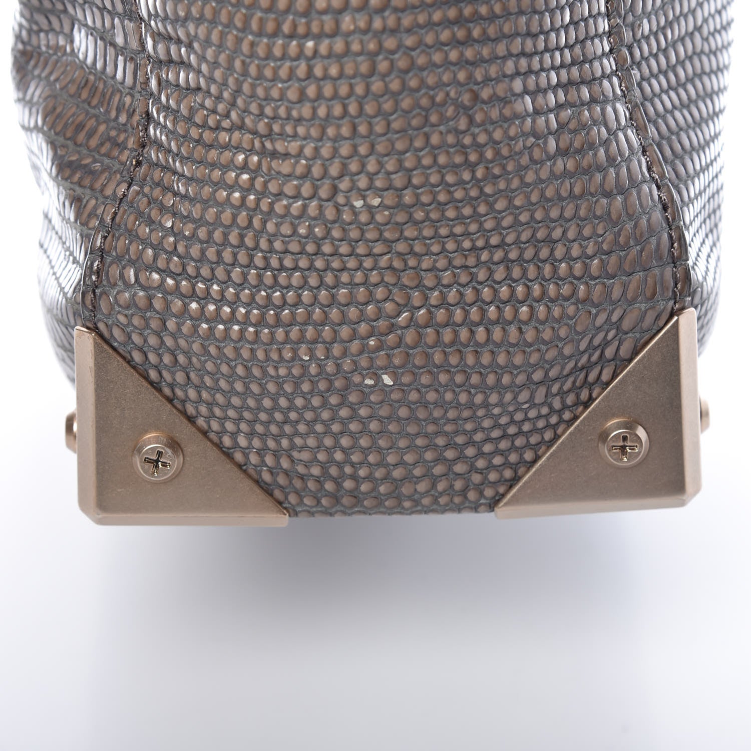 Alexander Wang Lizard Embossed Prisma Skeletal Tote Grey 9 of 11
