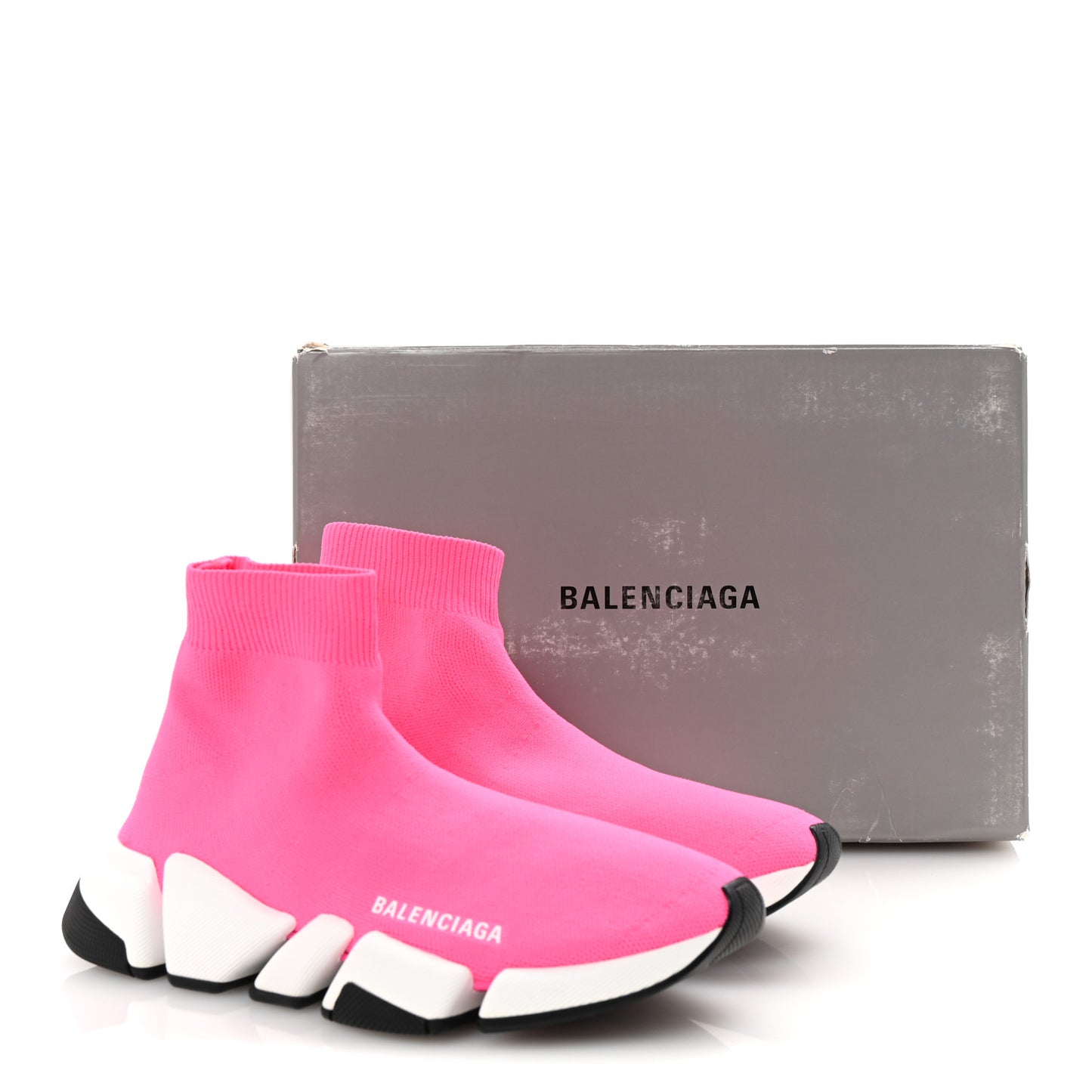 Neoprene Knit Womens Speed Sneakers 38 Pink White