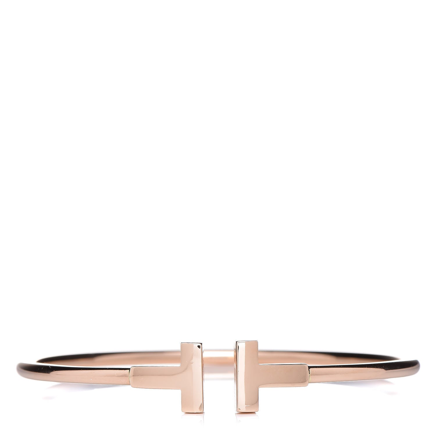 Tiffany 18K Rose Gold T Wire Bracelet 1 of 4