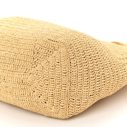 Saint Laurent SAINT LAURENT Raffia Monogram Le 5 A 7 Hobo Natural 9 of 9