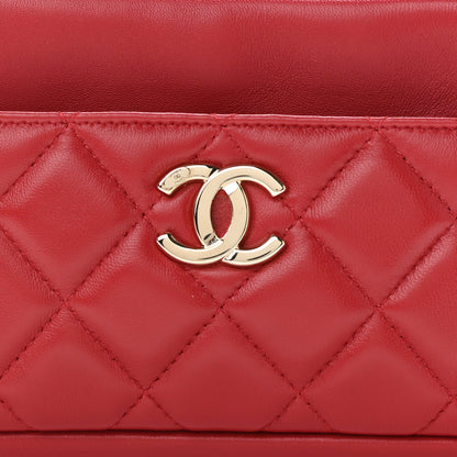 Chanel Lambskin Quilted Waist Bag Red 11 of 12