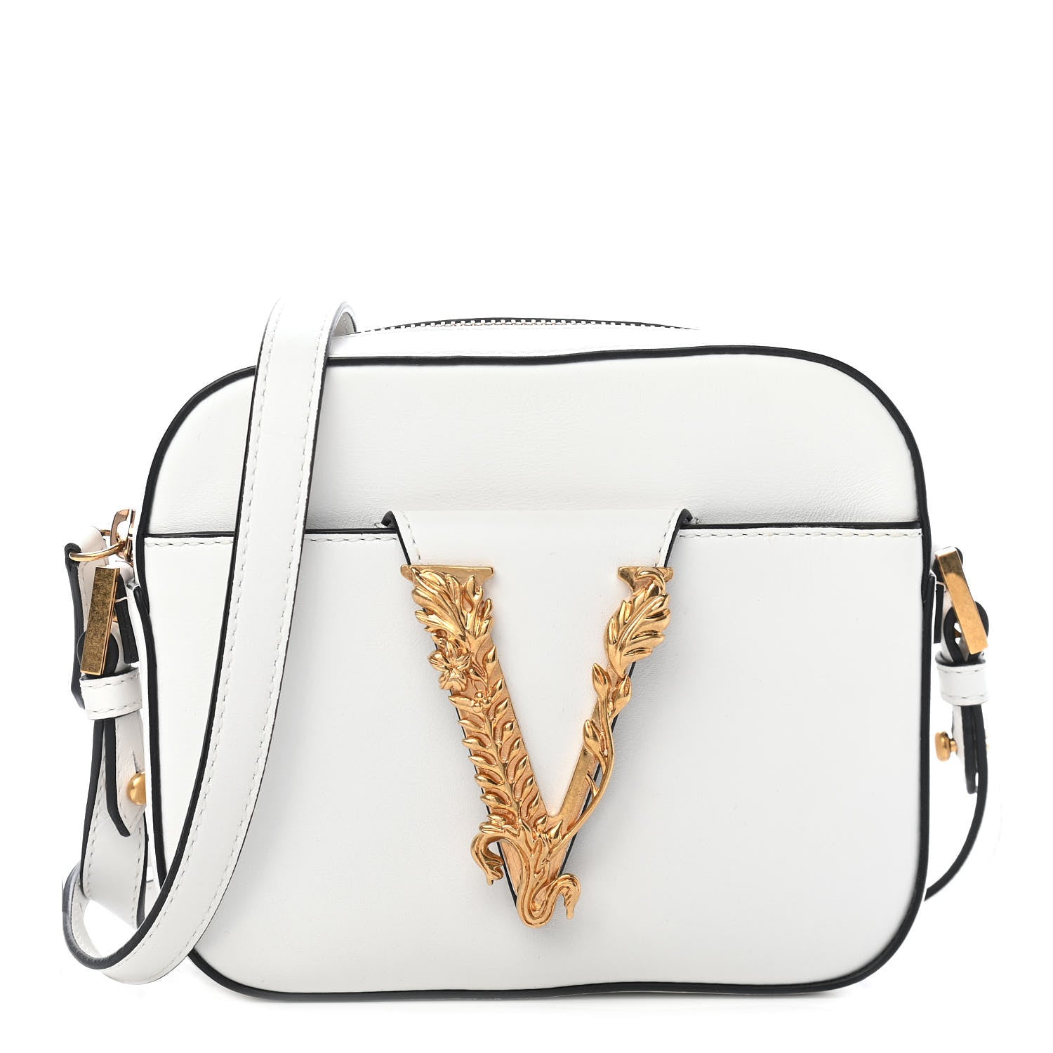 Versace Vitello Virtus Camera Bag White 1 of 8