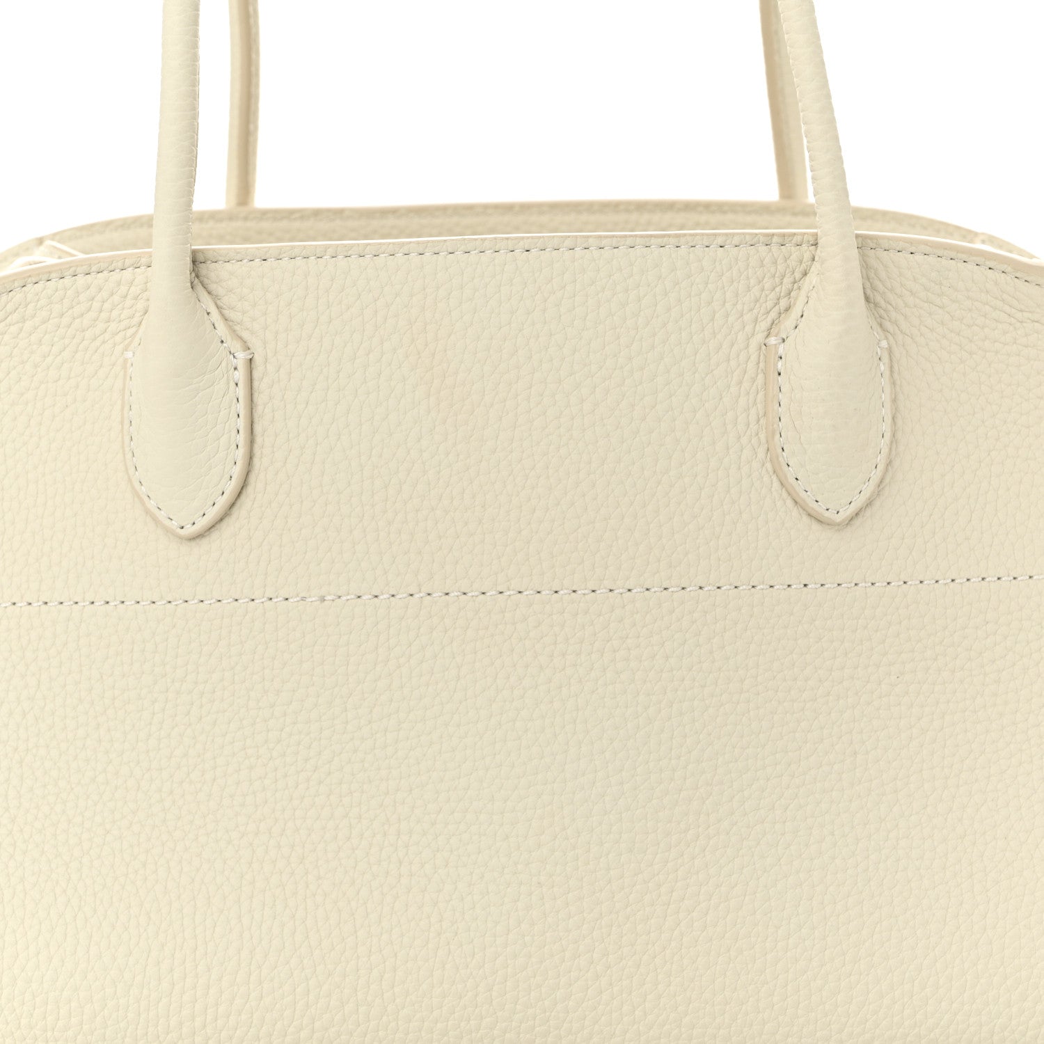 The Row Matte Grained Calfskin Margaux Shoulder 12 White 7 of 9