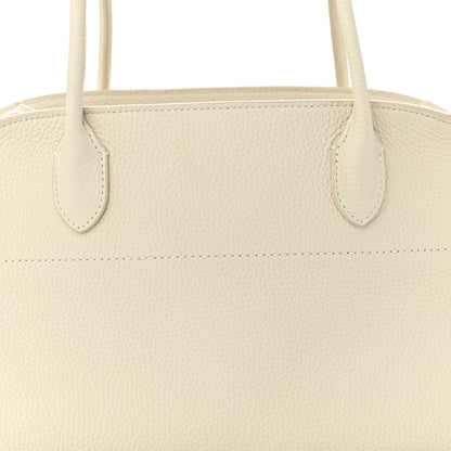 The Row Matte Grained Calfskin Margaux Shoulder 12 White 7 of 9
