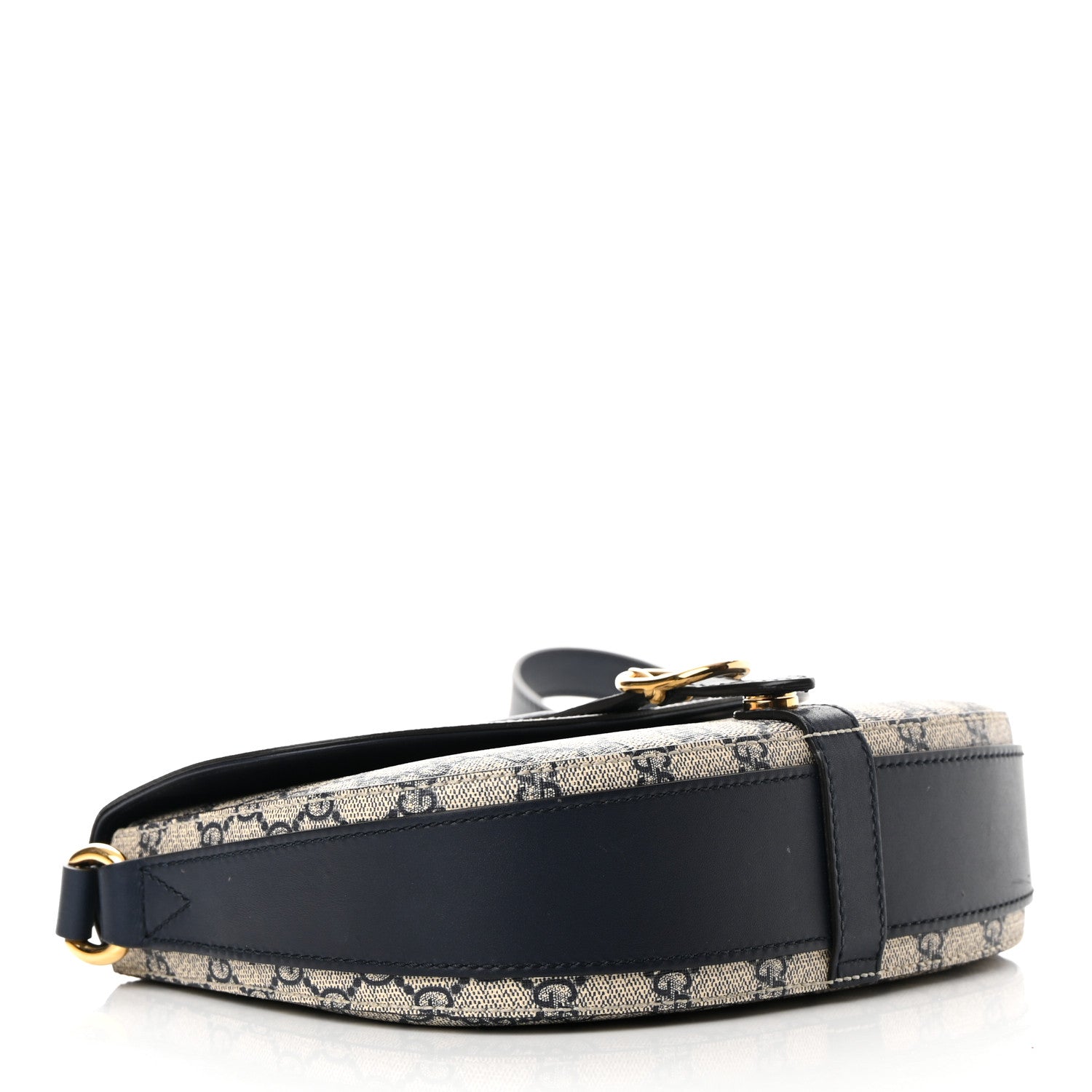Gucci GG Supreme Monogram Small Messenger Shoulder Bag Beige Blue Navy 4 of 16