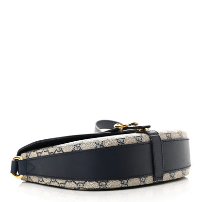 Gucci GG Supreme Monogram Small Messenger Shoulder Bag Beige Blue Navy 4 of 16