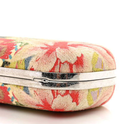 Alexander McQueen Printed Canvas Floral Knuckle Box Clutch Red 9 of 11